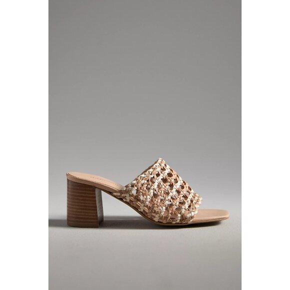 By Anthropologie Woven Block-Heel Mule Sandals 41 - Picture 2 of 3